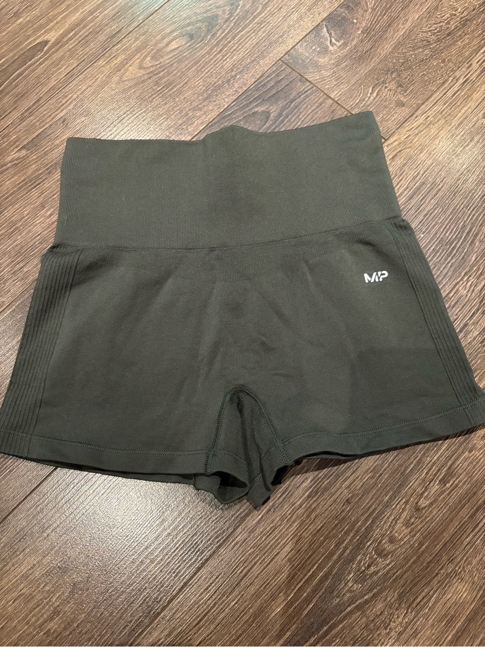 Women's High-Waist Black Seamless Workout Shorts